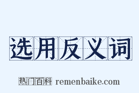 选用反义词是什么意思的图片